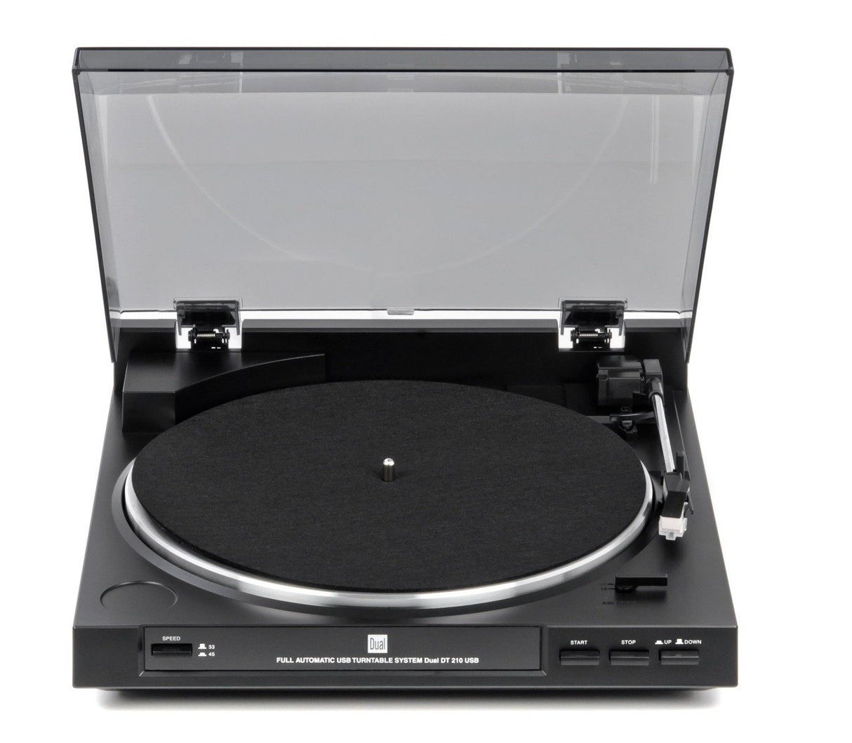 Dual DT 210 USB - Tocadiscos para equipo de audio (USB, 35/45 rpm), color negro