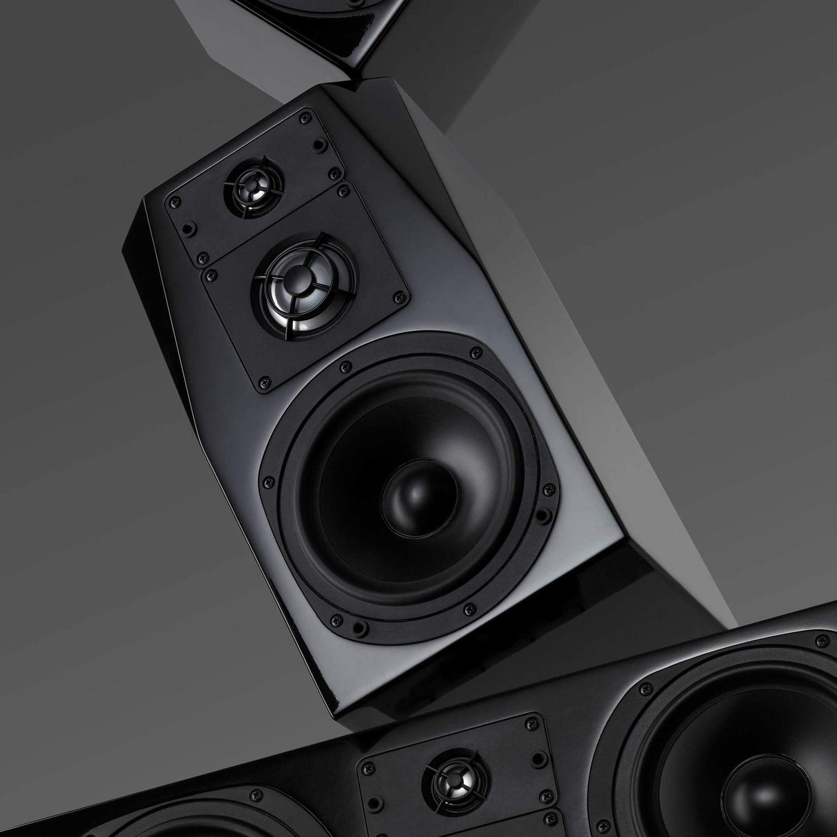 NHT C Series C-3 Premium - Altavoz para estantería, 3 vías, Color Negro Brillante