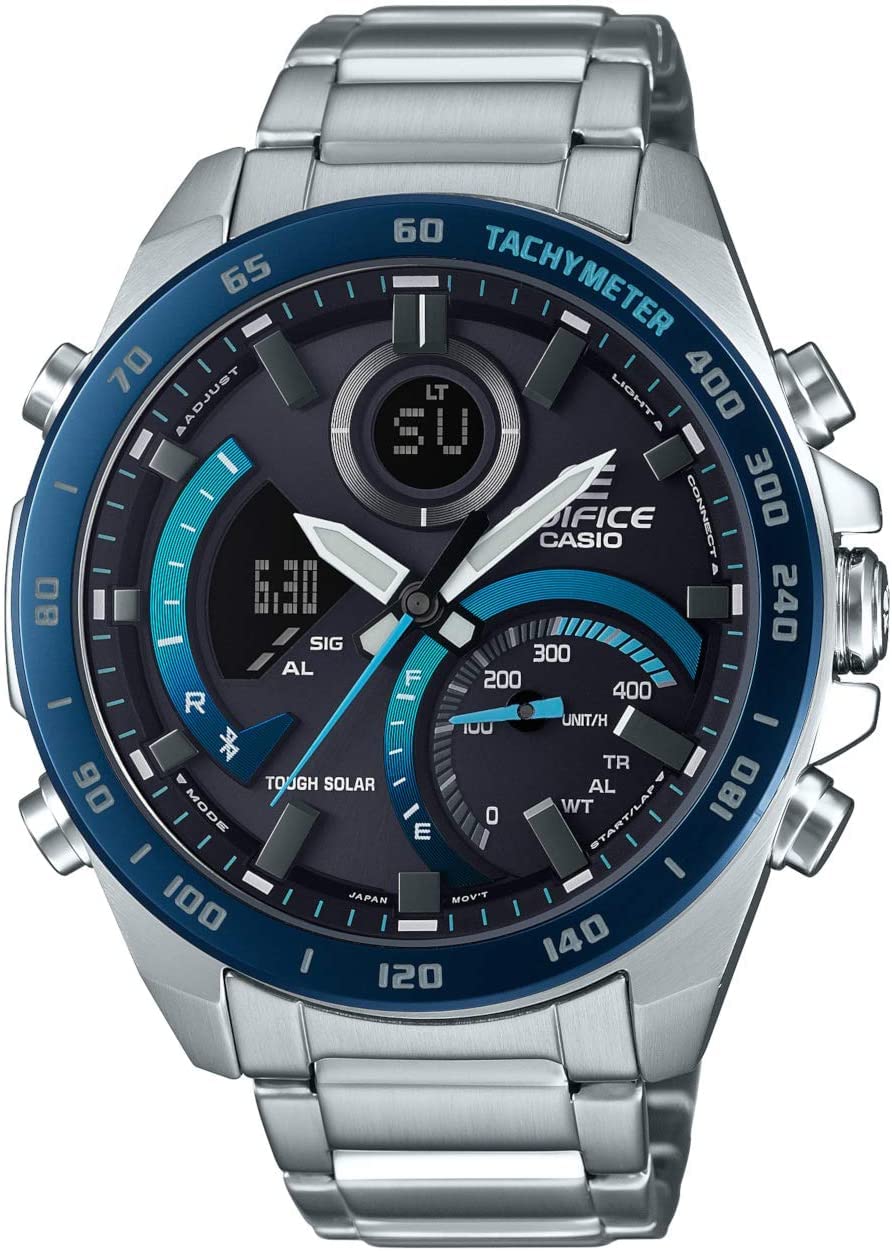 Montre - CASIO - ECB-900DB-1BER - 51,5mm - Solaire - Bluetooth - Étanche 10 bars