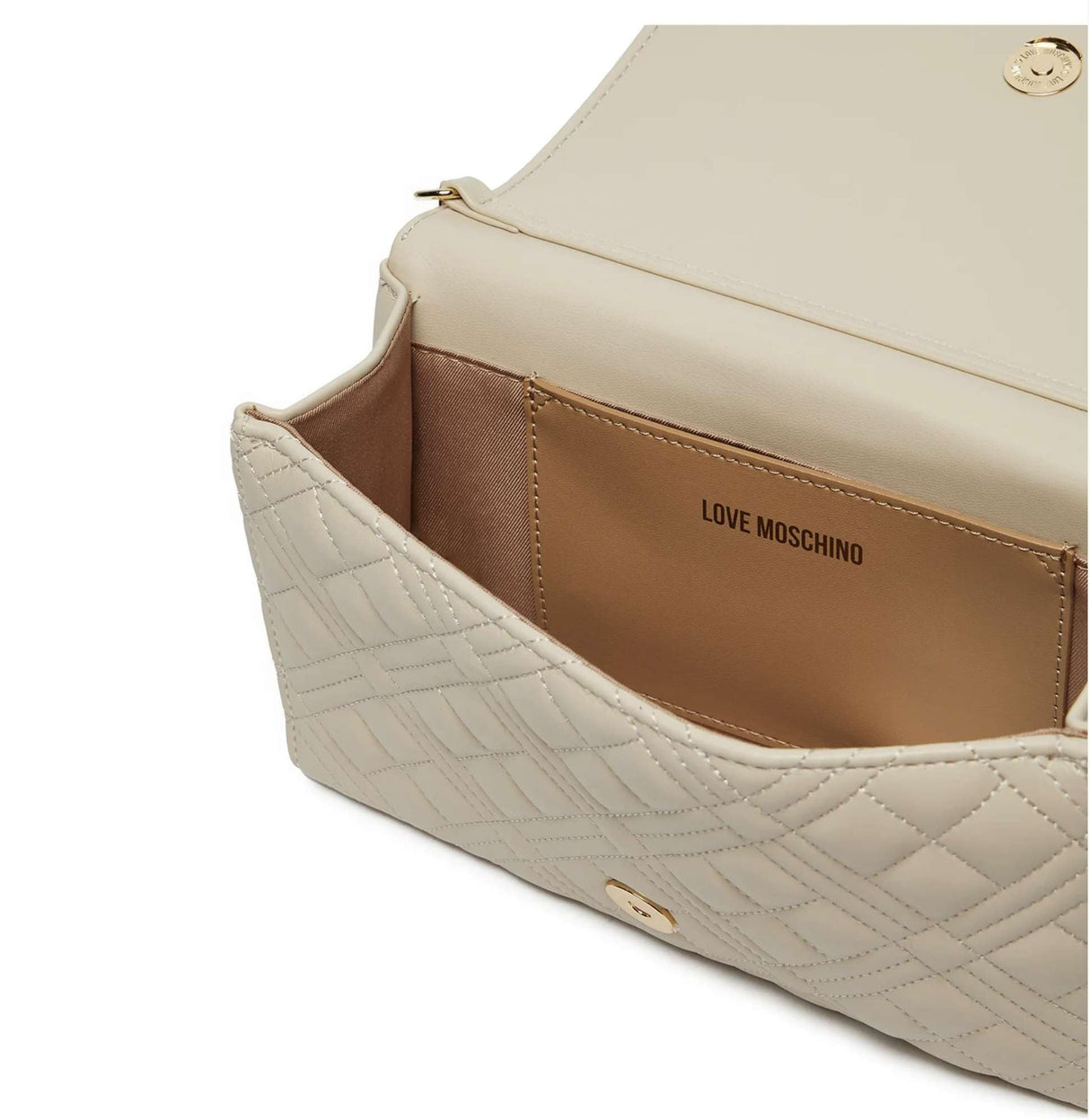 Love Moschino Jc4079pp1mla0110, Bolso de Hombro Mujeres, Blanco Perla (ral 1013), Talla única
