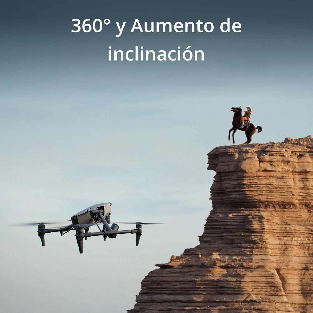 DJI - Pack estándar Inspire 3, ProRes Raw/CDNG 8K de fotograma Completo, cámara FPV Ultra Gran Angular de visión Nocturna de 1/1.8", Doble configuración de la Estructura, transmisión de vídeo O3 Pro
