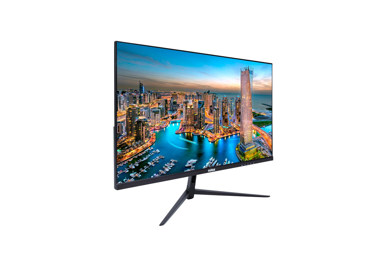 Nilox NXM27FHD111 Monitor 27 Pulgadas, FHD 1920x1080, Pantalla Gaming 1ms, Pantalla Ordenador con Soporte VESA 100x100mm, Tecnología IPS, Conexiones HDMI y DP