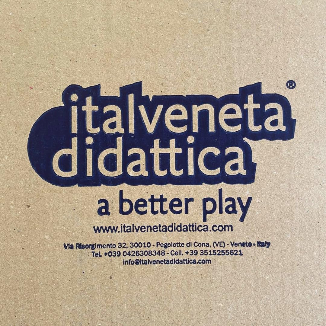 Italveneta Didattica- Salterello Piccolo psicomotricidad, Kit de Actividad motora y Desarrollo Infantil, Color Mezclado: Rojo, Amarillo, Verde Azul, Standard (095)
