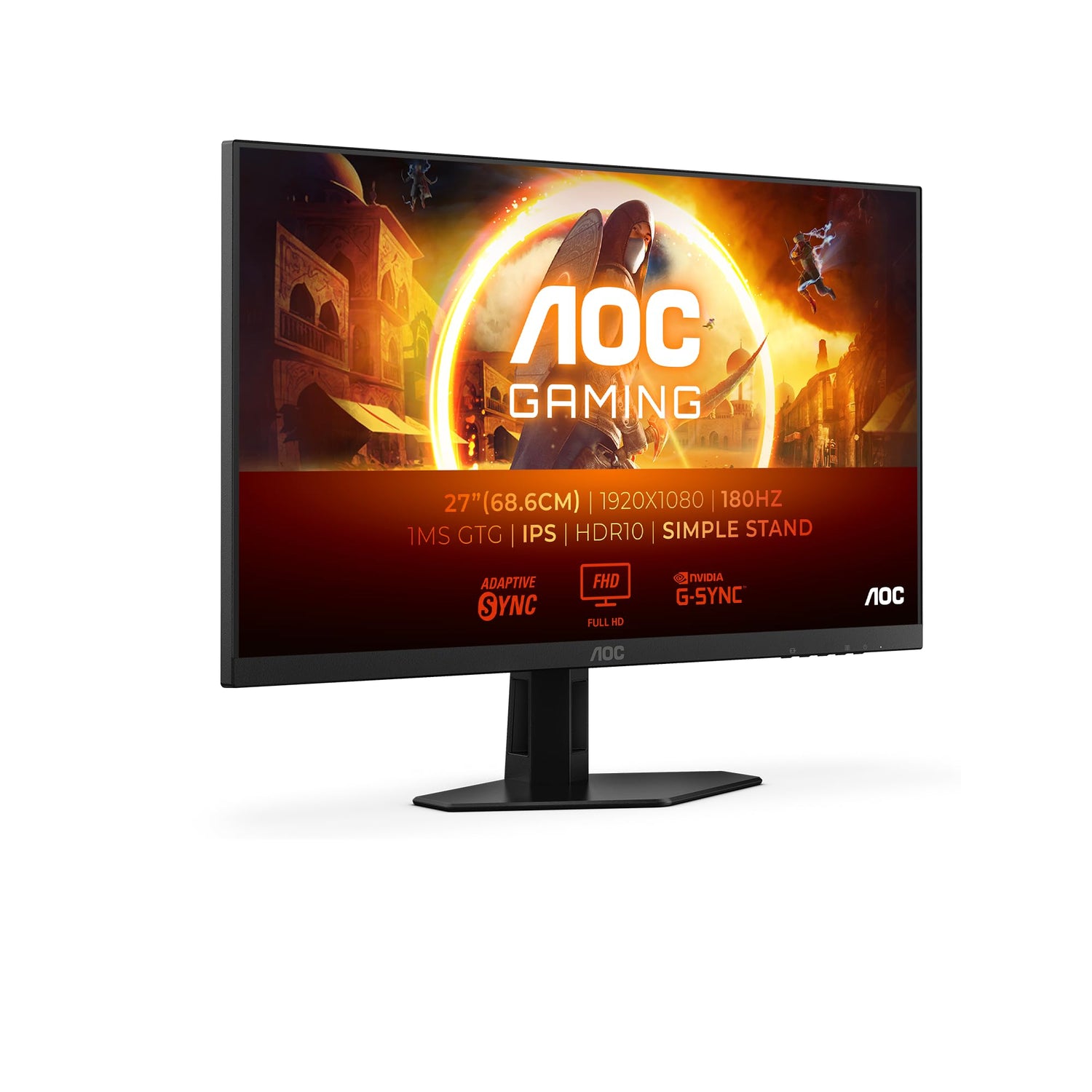 AOC Agon Pro AG326UDAM - Monitor Gaming OLED UHD de 32 Pulgadas, 165 Hz, 0,03 ms, HDR400, FreeSync Prem. Pro, compilación G-Sync. (3840x2160, 2X HDMI 2.1, 1x DP 1.4, concentrador USB) Negro Gris