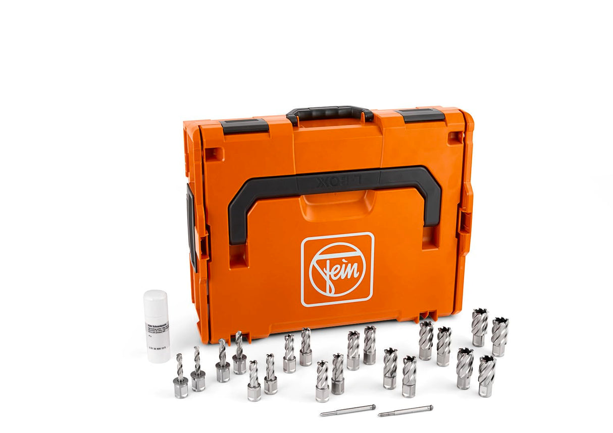 Fein 33901680430 KBC 36 MAGFORCE TRUCKFRAME-SET - Juego de brocas para taladros con L-Boxx, broca HSS, incluye broca en espiral y pasadores de centrado
