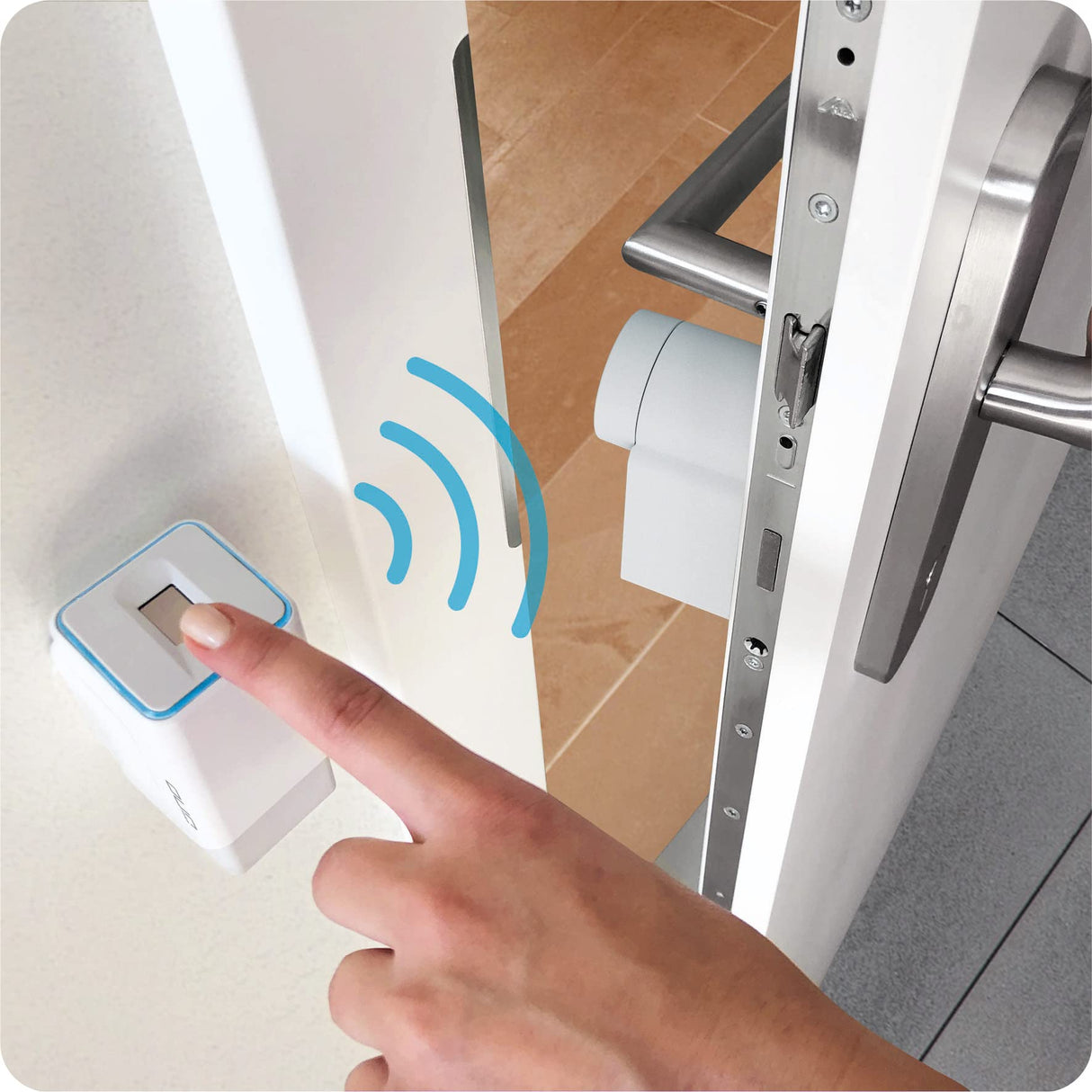 EKEY UNO 200204 Escáner de Huellas Dactilares Recargable Blanco, inalámbrico Incluido Nuki Smart Lock 3.0