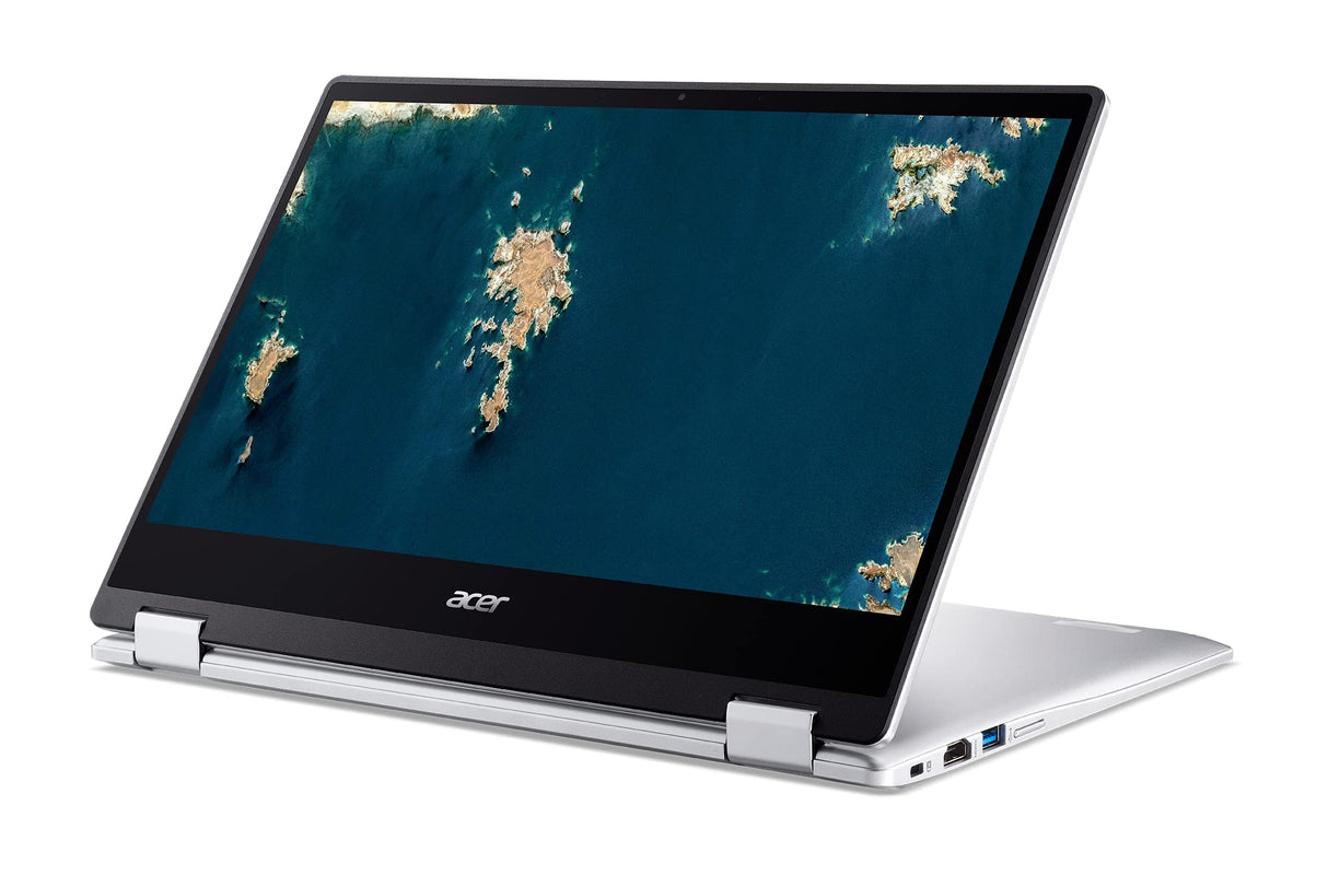 Acer Chromebook 314 CP314-1H - Ordenador Portátil 14" HD (Intel Celeron N4500, 4GB RAM, 64GB SSD, Intel UHD Graphics, ChromeOS) Plata - Teclado QWERTY Español
