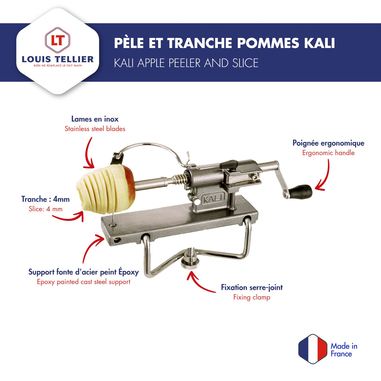 Louis Tellier N4230 Kali Pelador de Manzanas, Aluminio