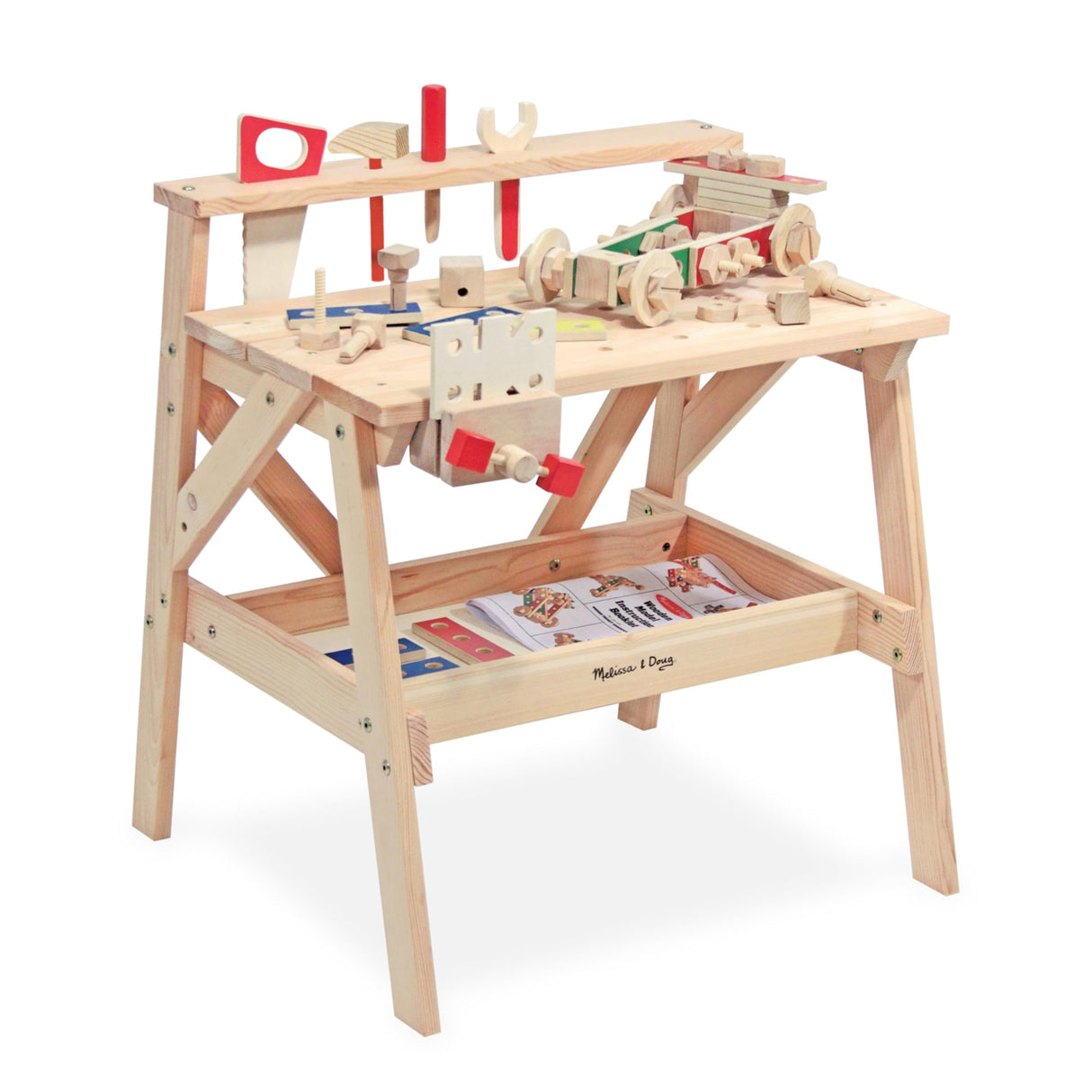 Melissa & Doug Banco de Carpintero de Madera para niños|Juguete Grande de Madera | Juego Creativo Montessori| Juego de imitación |Regalo para niños y niñas de 3 4 5 6 7 8 9 Años