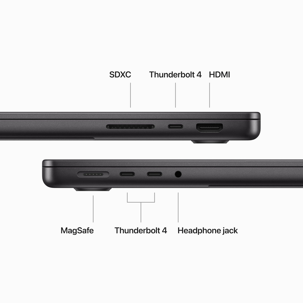 Apple 2023 MacBook Pro Portátil con Chip M3 MAX: CPU de 14 núcleos, GPU de 30 núcleos, Pantalla Liquid Retina XDR de 14,2 Pulgadas, 36 GB de Memoria unificada, 1 TB de SSD, Negro Espacial, portugués