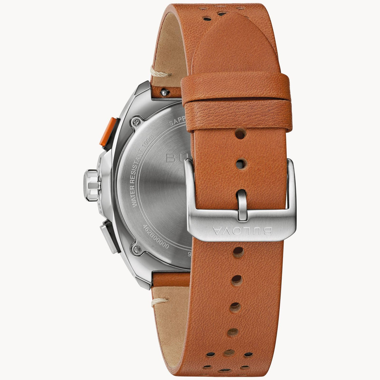 Bulova Reloj cronógrafo de Cuarzo para Hombre con Correa de Cuero 98B427, marrón, Moderno