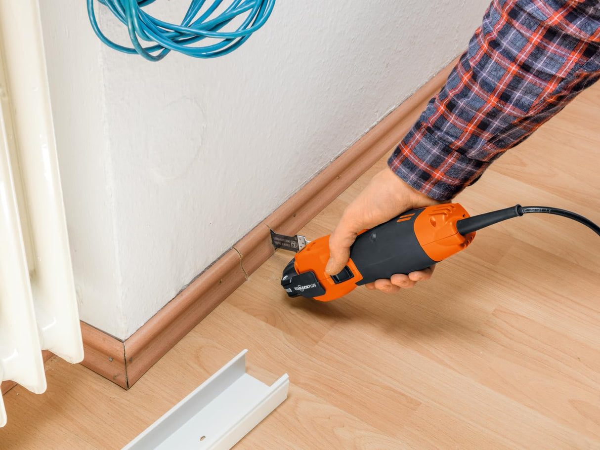 FEIN Hoja de Sierra E-Cut Long-Life bimetálica con una larga vida útil, hoja de Sierra para cortes profundos,10 Unid., Ancho 35 mm, Longitud 50 mm, Alojamiento Starlock, con revestimiento de titanio