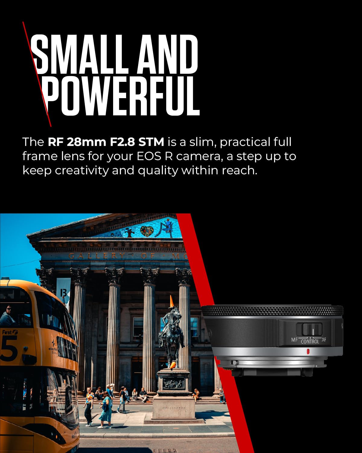 Canon Objetivo RF 28mm F2.8 STM - Lente Gran Angular, Fotografía de Paisajes, Viajes y Videoblogs, Diseño Pancake Compacto | Compatible Sistema EOS R