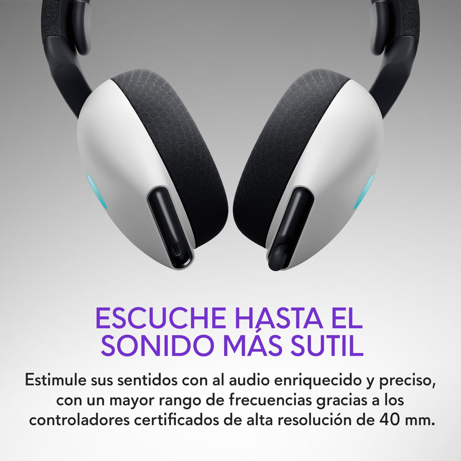 Alienware Dual Mode Wireless Gaming Headset - AW720H (Lunar Light)
