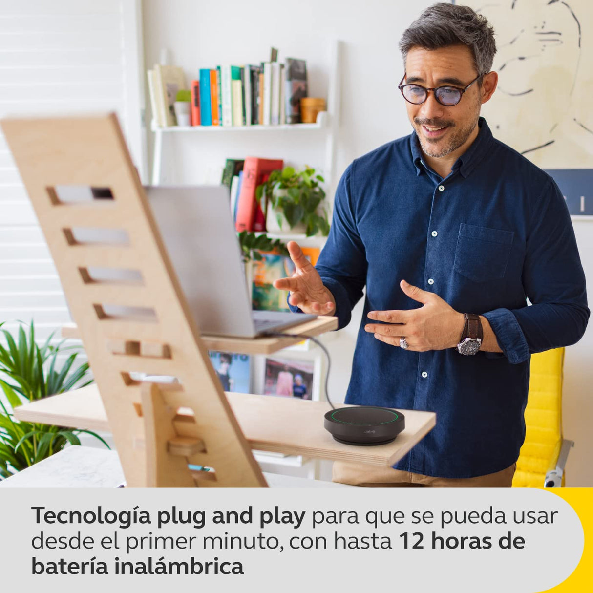 Jabra Speak2 55 Altavoz Inalámbrico Bluetooth - 4 Micrófonos, Cancelación de Ruido, 50 mm de Alto Alcance, Audio de Banda Ancha, Compacto y Portátil - Certificado para MS Teams - Gris Oscuro