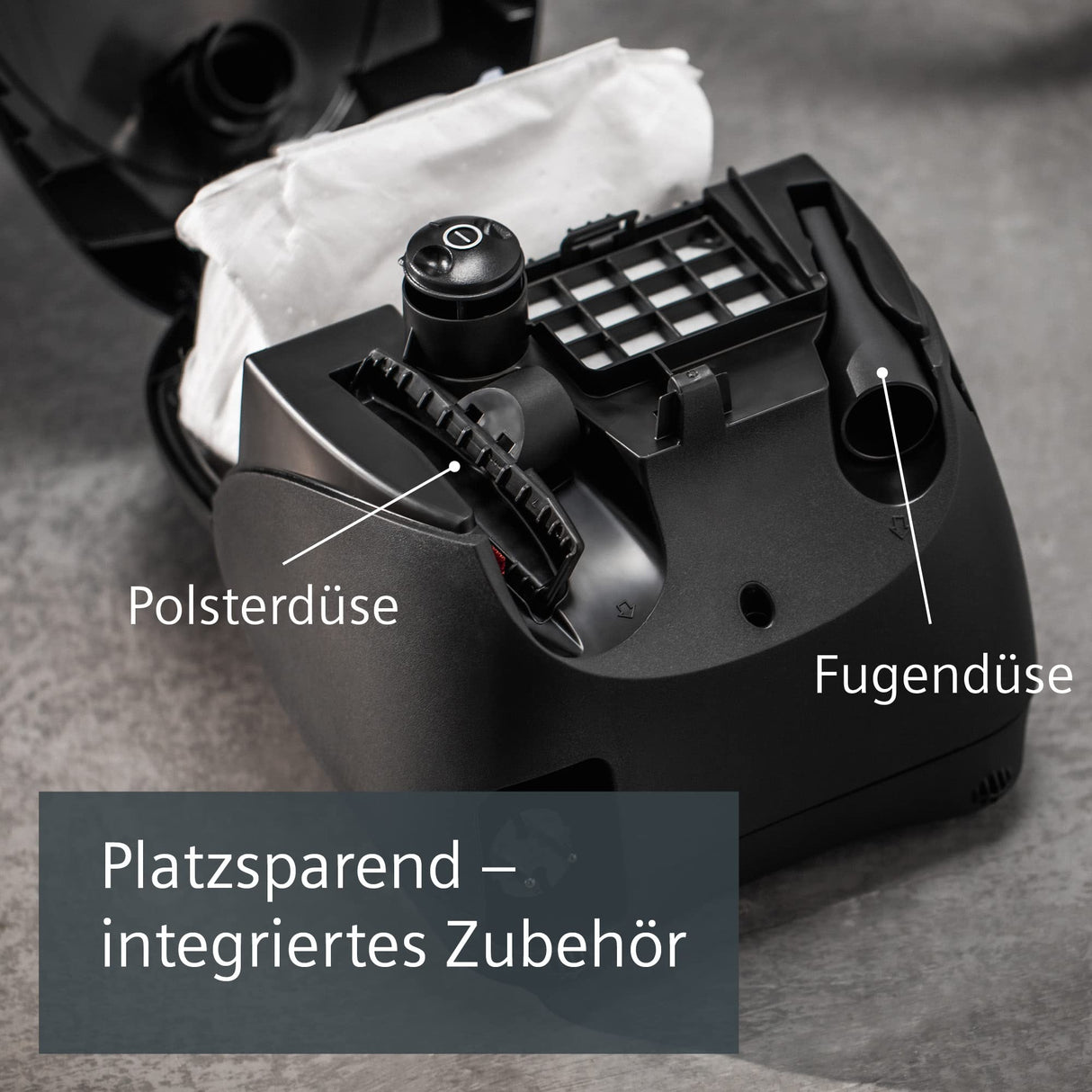 Siemens Synchropower - Aspirador con bolsa, 4 L, 600 W, color negro