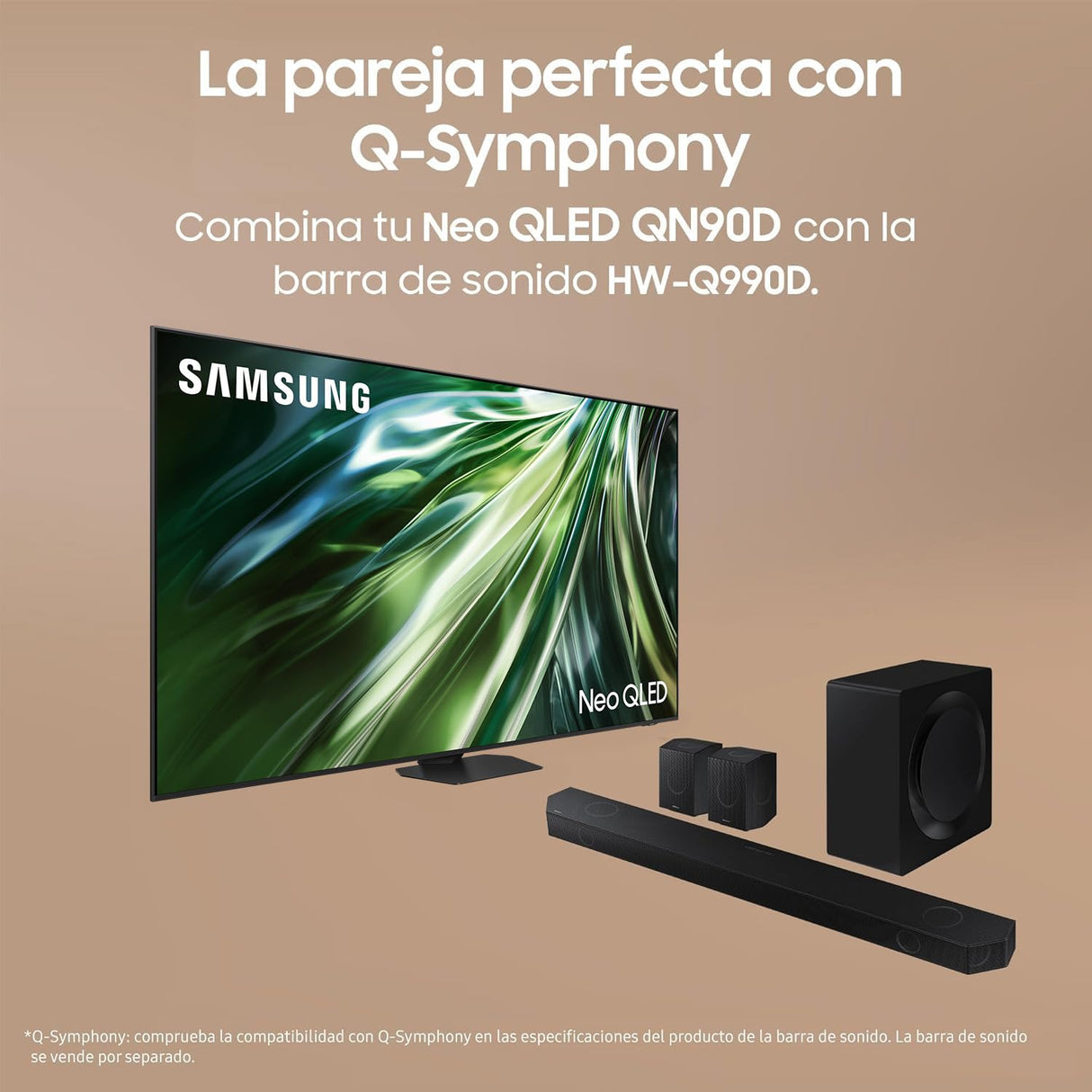 SAMSUNG TV Mini LED Neo QLED 4K 2024 98QN90D Smart TV de 98" con Resolución 4K Mejorada, Procesador NQ4 AI Gen2 con Inteligencia Artificial, Dolby Atmos, Q-Symphony y Motion Xcelerator 144 Hz