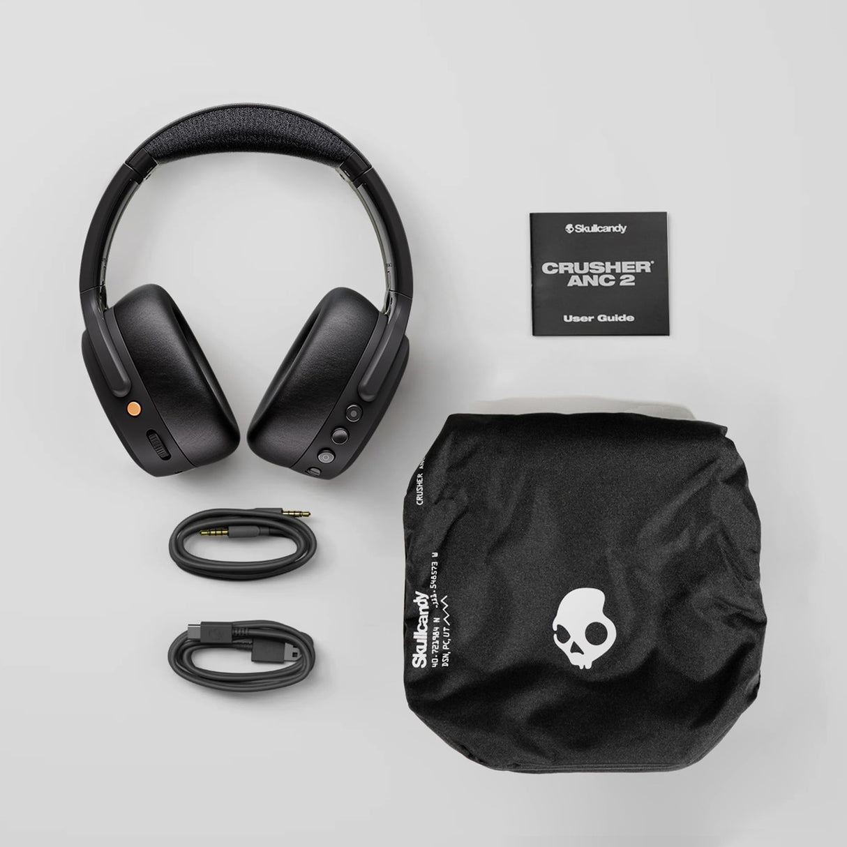 Skullcandy Crusher ANC 2 - Auriculares inalámbricos Bluetooth sobre la oreja con graves multisensoriales, cancelación activa de ruido, batería de hasta 60 horas, micrófono para iPhone Android - Primer