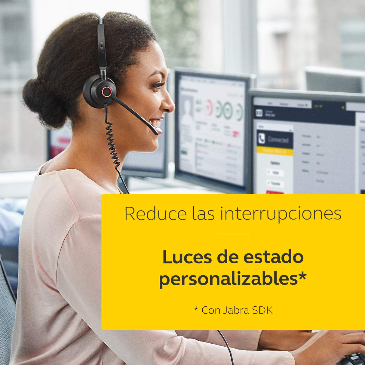 Jabra Engage 50 - Auriculares Digitales estéreo con Cable certificados para Microsoft Teams - Cancelación pasiva de Ruido para softphones y Clientes Web - Cable USB-C - Negro