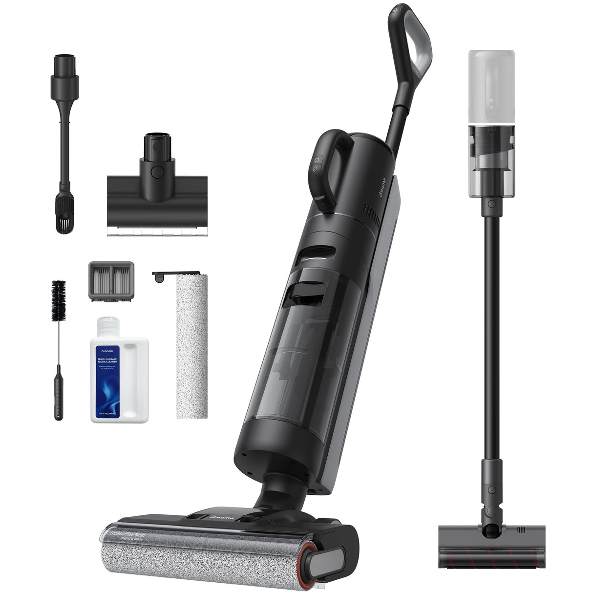 Dreame H12 Dual 4 en 1 Aspirador sin Cable, Aspirador Seco y Húmedo, Autolimpieza en un Solo Paso con Secado mediante Aire Caliente, Limpieza de Borde a Borde, App Limpieza Inteligente