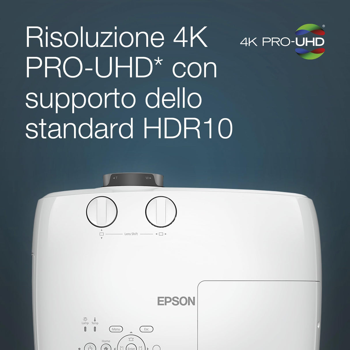 Epson EH-TW7000, Proyector 4K PRO-UHD Bluetooth Home Cinema & Gaming, 3000 lúmenes, Alto Contraste 40.000:1, Lámpara Larga Duración 5000 horas, Pantalla Hasta 500”, Tecnología 3LCD, usb