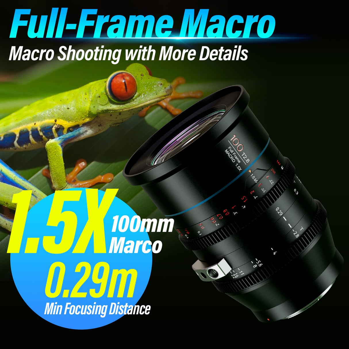 SIRUI Jupiter Makro T2 Vollformat Cine Prime Objektiv-Set (24 mm, 35 mm, 50 mm, 75 mm und 100 mm Cinema-Objektiv-Set) für EF-Mount-Kameras