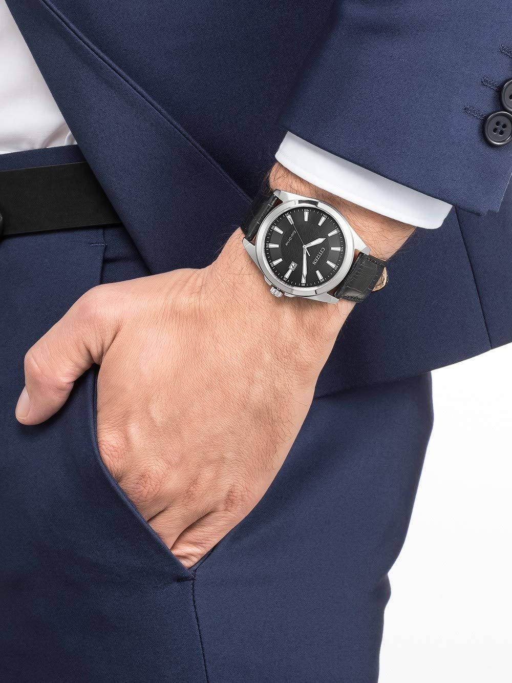 Citizen Eco-Drive Saphire para Hombre con Correa en Cuero BM7108-14E