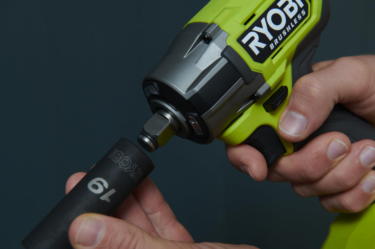 RYOBI RIW18CBL-0 18V ONE+ - Llave de impacto compacta inalámbrica sin escobillas (herramienta desnuda)