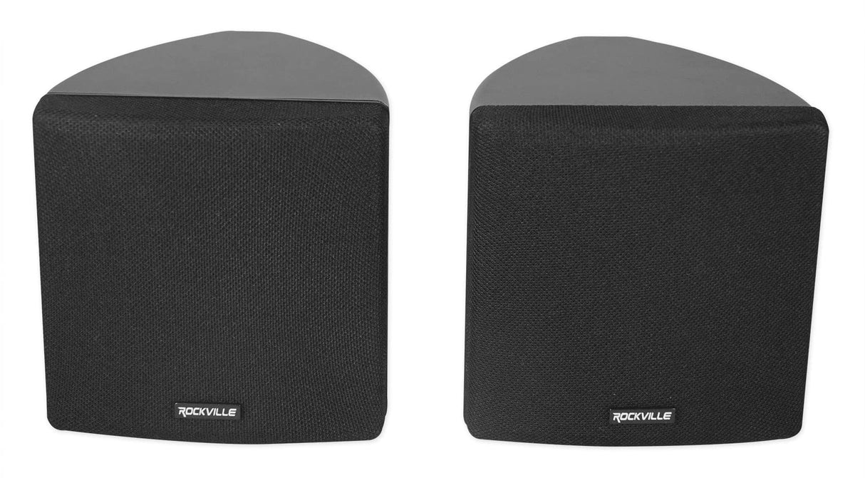 Rockville Cube - Par de Altavoces giratorios para Montaje en Pared (8,9 cm), Color Negro