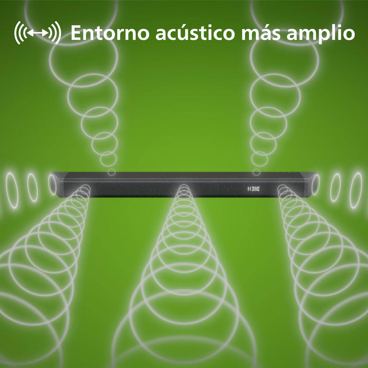 Philips TAB7908/10 Barra De Sonido 5.1.2 con Subwoofer Inalámbrico | 740W | Dolby Atmos | DTS Virtual:X | Sonido Envolvente | Roku TV EasyLink | Remoto | Soporte De Pared | Negro
