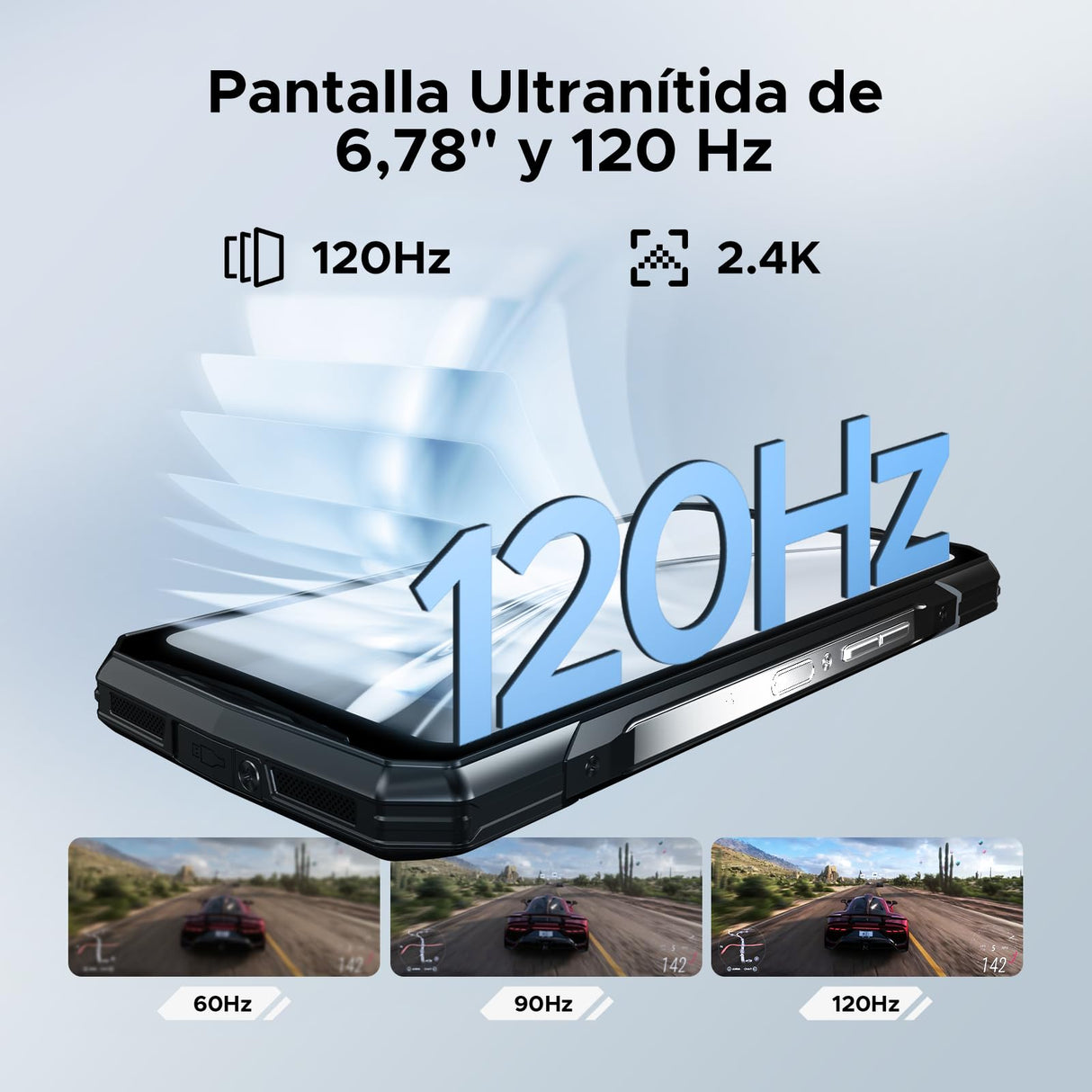 DOOGEE V40 Pro Móvil Resistente 5G, 36GB+512GB/2TB TF 1.47” Pantalla Trasera Movil Irrompible, Dimensity 7300, Cámara Triple 200MP Móvil Rugerizado 6.78" FHD+ 120Hz, 8680mAh/WiFi6/NFC/3 Card Slot
