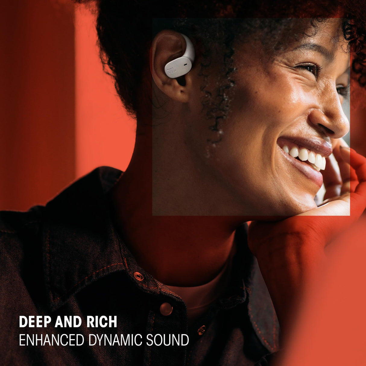 JBL Sense Lite Auriculares inalámbricos Abiertos True Wireless, diseño de Gancho para Oreja, conducción aérea, OpenSound, 32 h de autonomía, Resistencia al Agua/Polvo IP54, Headphones, Beige