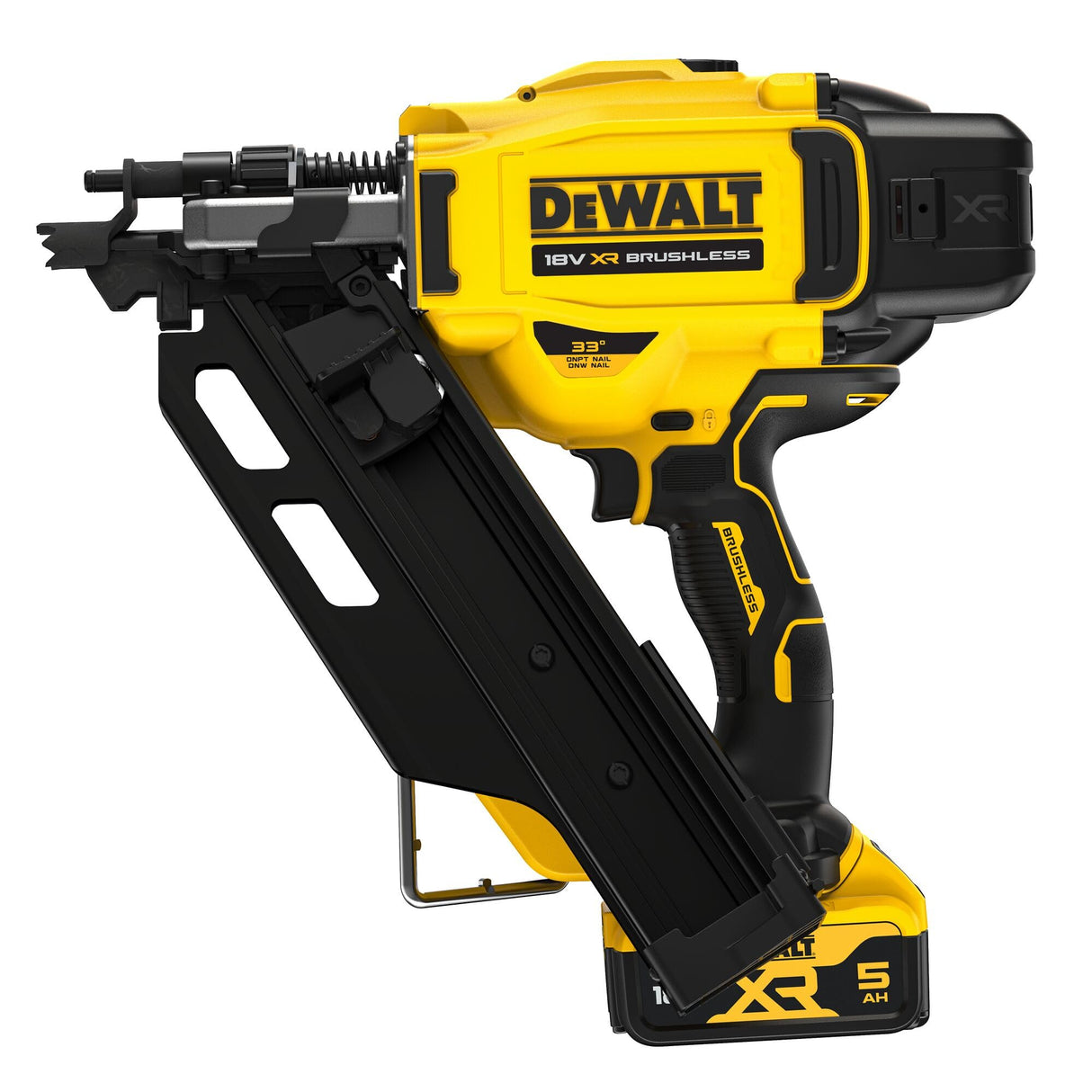 DEWALT DCN930P2-QW - Clavadora de Estructuras sin escobillas XR 18V con 2 baterías Li-Ion 5Ah