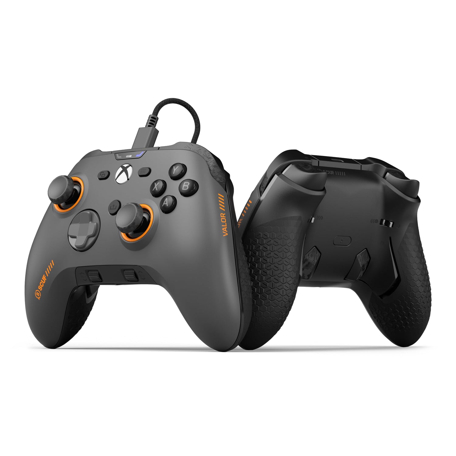 SCUF VALOR PRO Mando Xbox Performance con Cable – Palas Traseras Personalizables, Gatillos Instantáneos, Palancas de Efecto Hall, Controles de Audio, Xbox Series X|S, Xbox One, Windows PC – Gris Acero