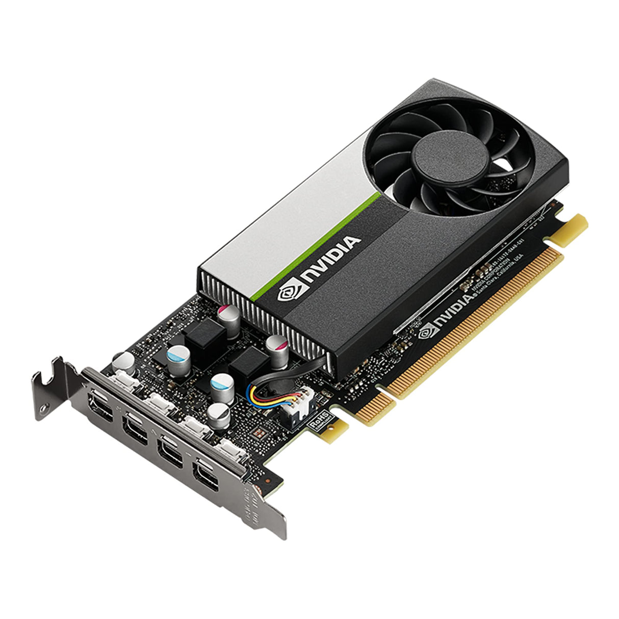 PNY Tarjeta gráfica Profesional NVIDIA T1000 8 GB, GDDR6 de 8 GB, PCI Express 3.0 x16, Ranura única, 4X MiniDisplayPort, Compatible con 8K, Ventilador Activo ultrasilencioso