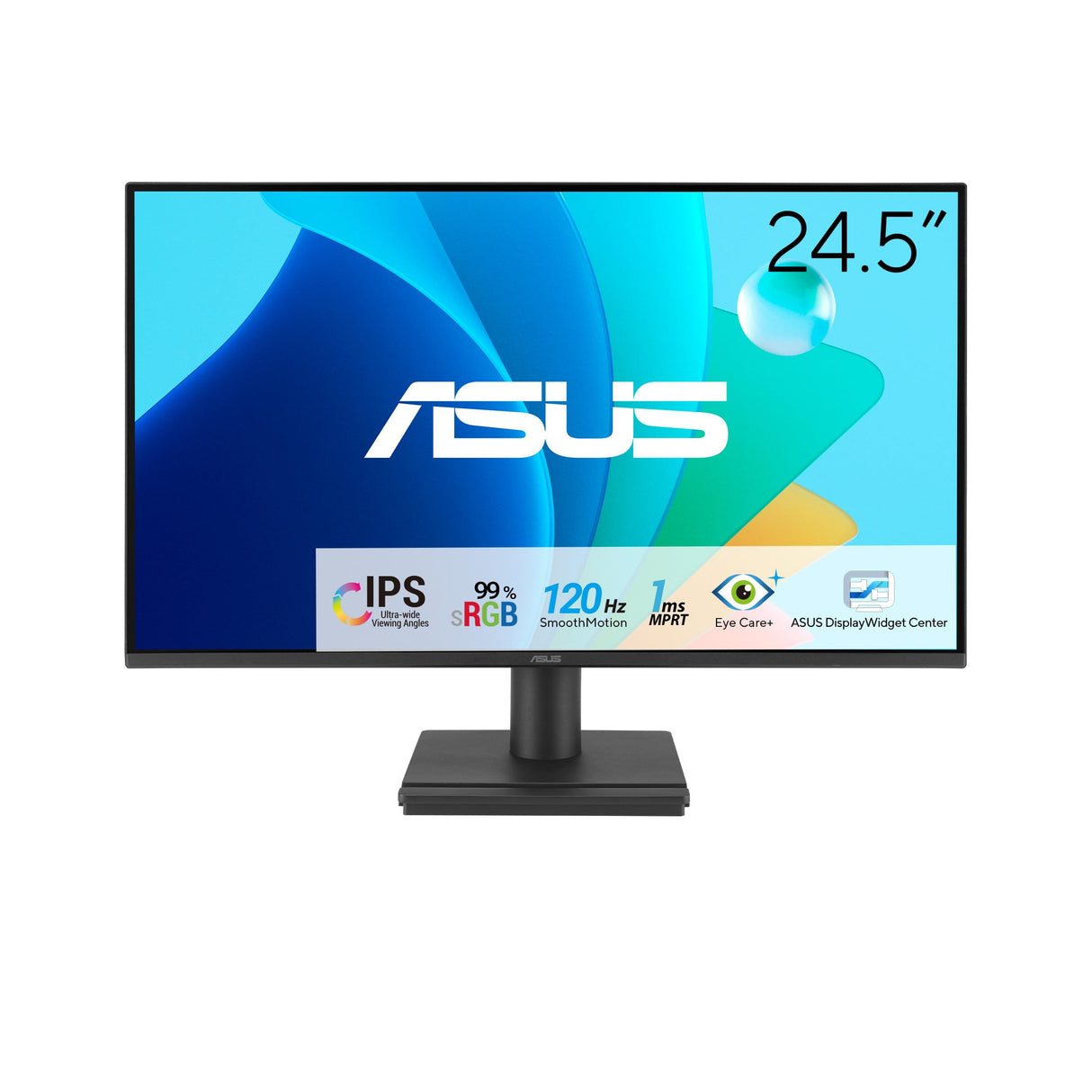 ASUS VA259HGA Monitor Gaming Eye Care de 25 Pulgadas, IPS, Full HD, sin Marco, 120 Hz, Adaptive-Sync, MPRT de 1 ms, HDMI, VGA, luz Azul Baja, antiparpadeo, Montaje en Pared