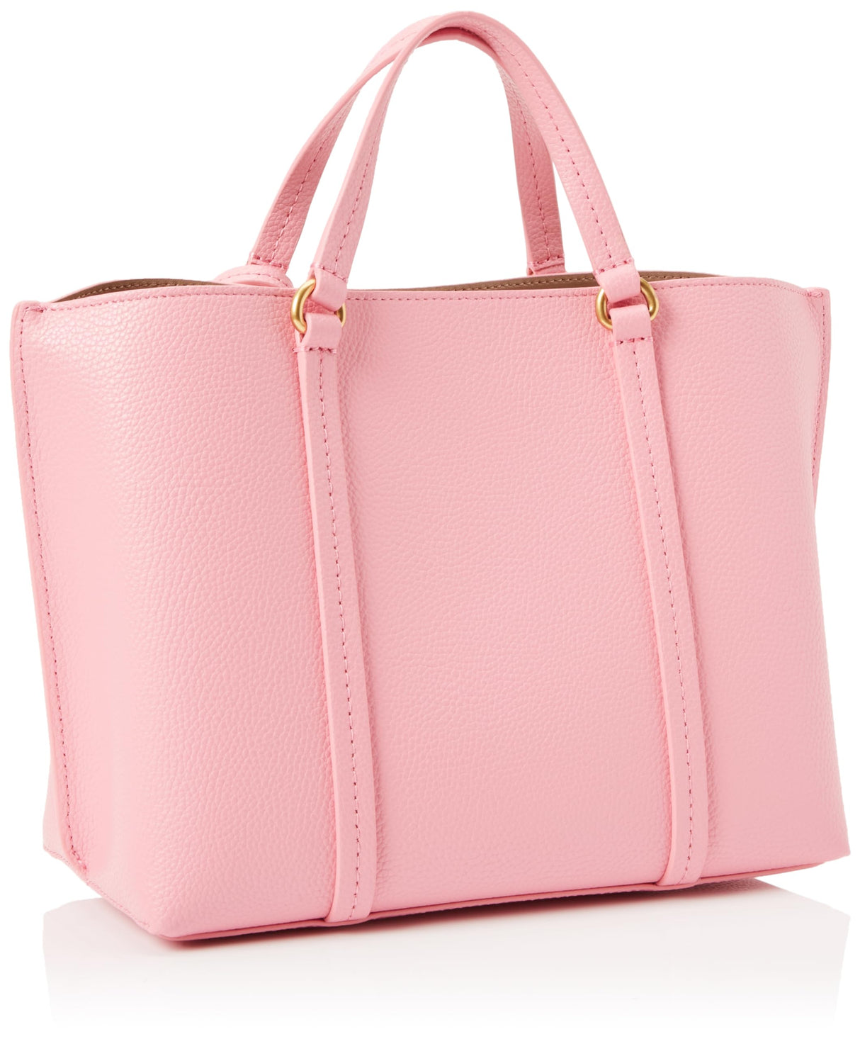 Pinko Carrie Shopper Classic Bottalata de Piel, Bolsa para Mujer, P31q_Rosa-Marino-Dorado Envejecido