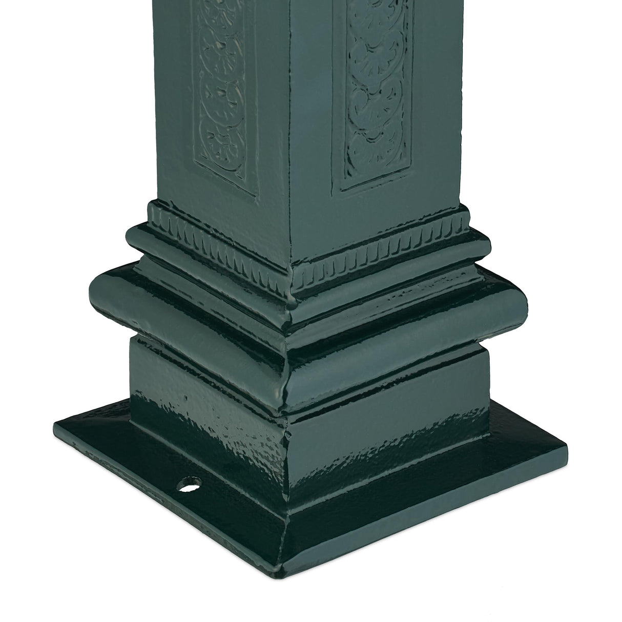 Relaxdays Fuente de Pie Antigua, con Grifo, 47 x 14 x 18,5 cm, Bebedero de Jardín, Terraza, Aluminio Fundido, Verde, Acero