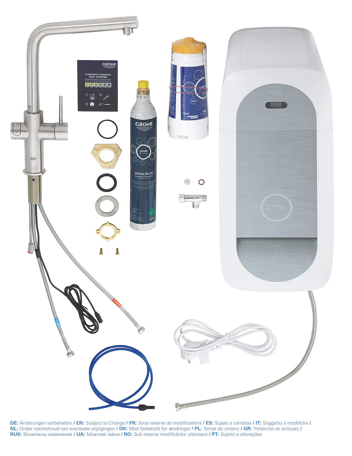 Grohe Blue Home Starter Kit - grifo de cocina con filtro de agua, caño en L (31454DC1)