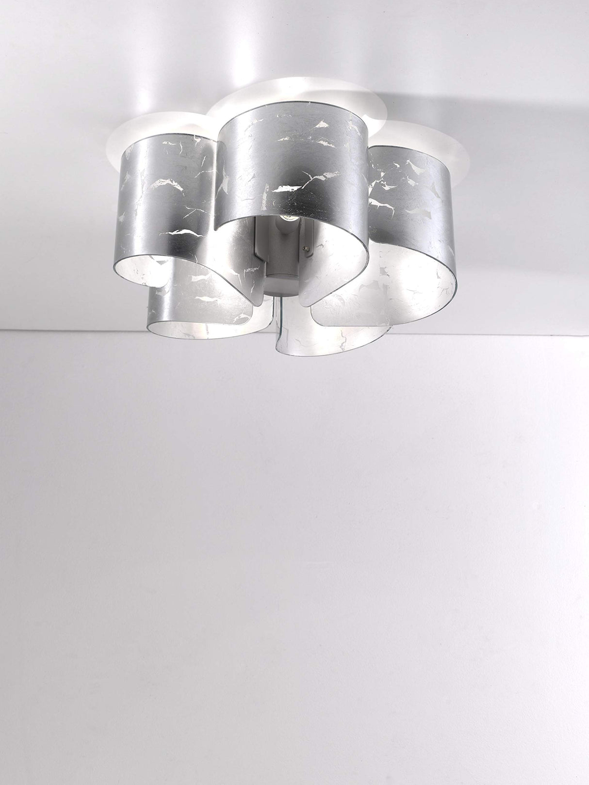 Selene - Plafón de papel de 70 W, plateado
