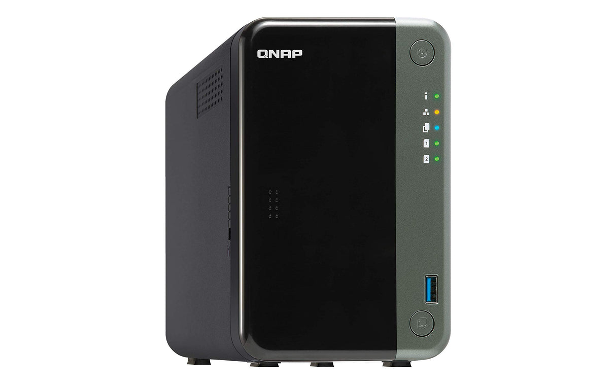 QNAP TS-253D-4G 4TB 2 Bay Solución NAS de Escritorio | Instalado con 2 x 2TB Western Digital Red Drives