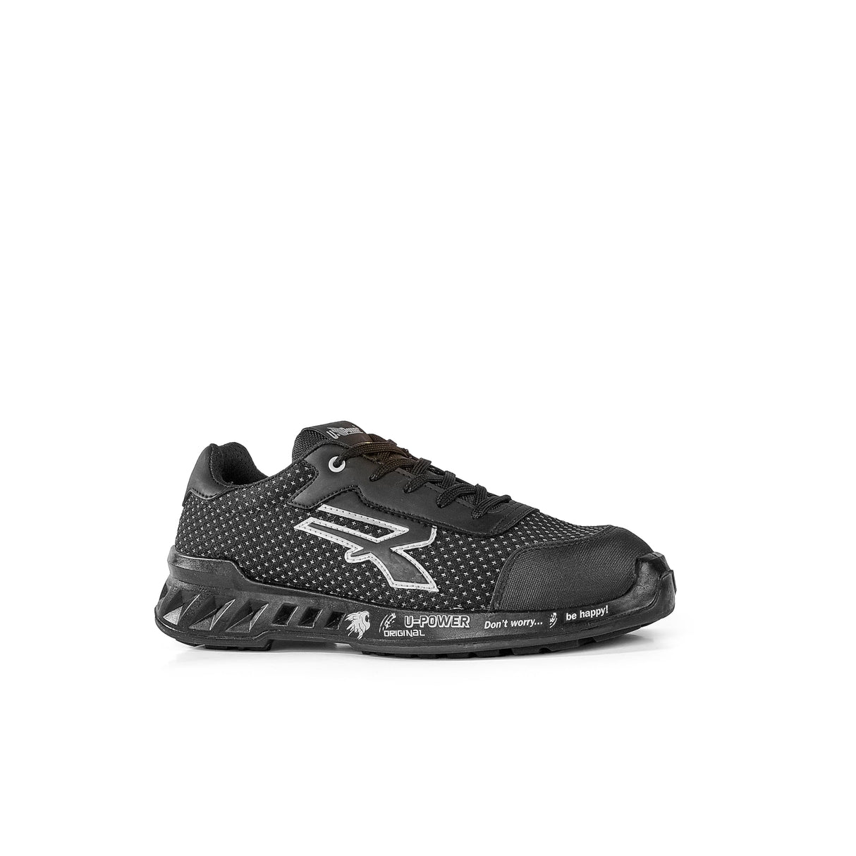 U-Power RV20104 Linea RED LEVE Modelo LOGAN Zapatos de Seguridad Bajos y Ligeros, S3 SRC CI ESD, Negro, 45 Tamaño