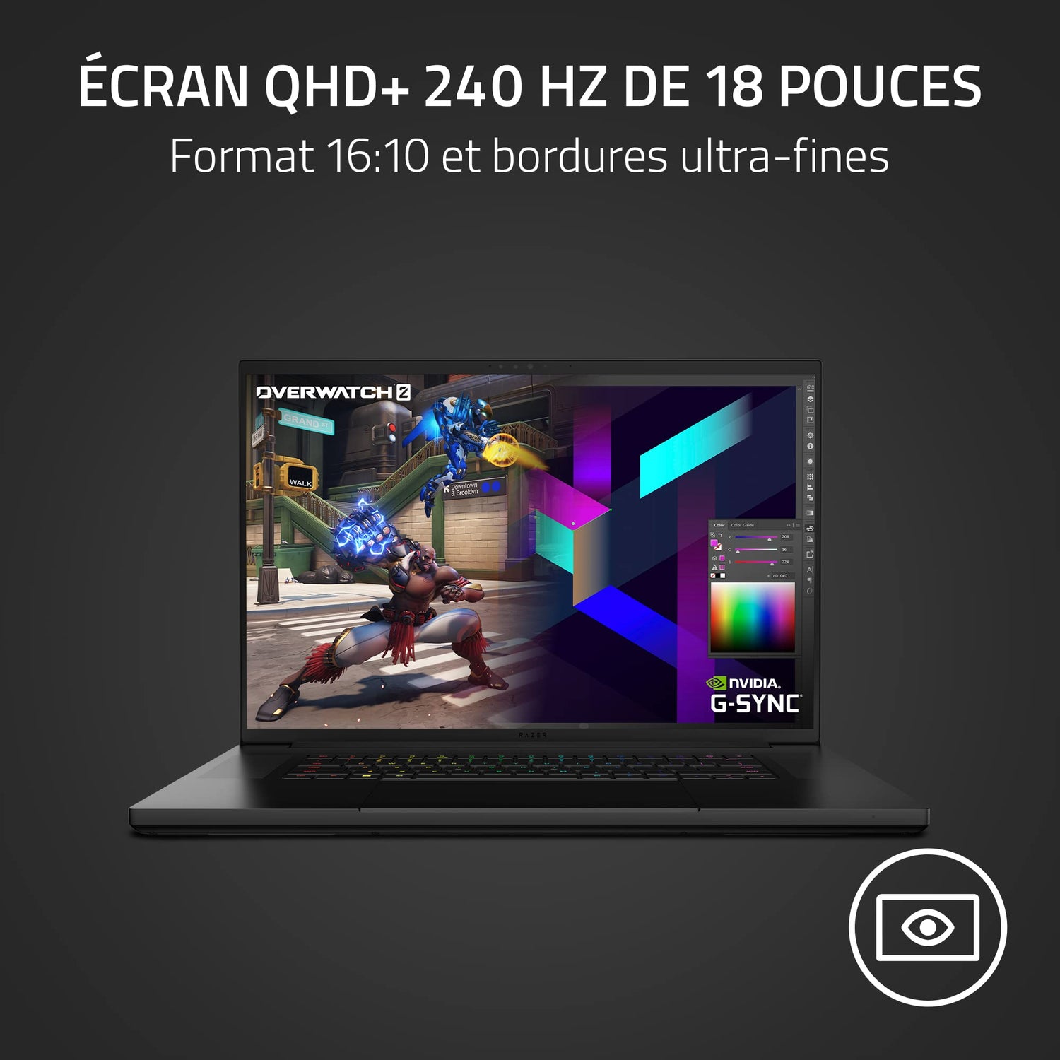 Notebook Razer RZ09-0484SFH3-R3F1 18" 1 TB SSD 32 GB RAM Azerty Francés
