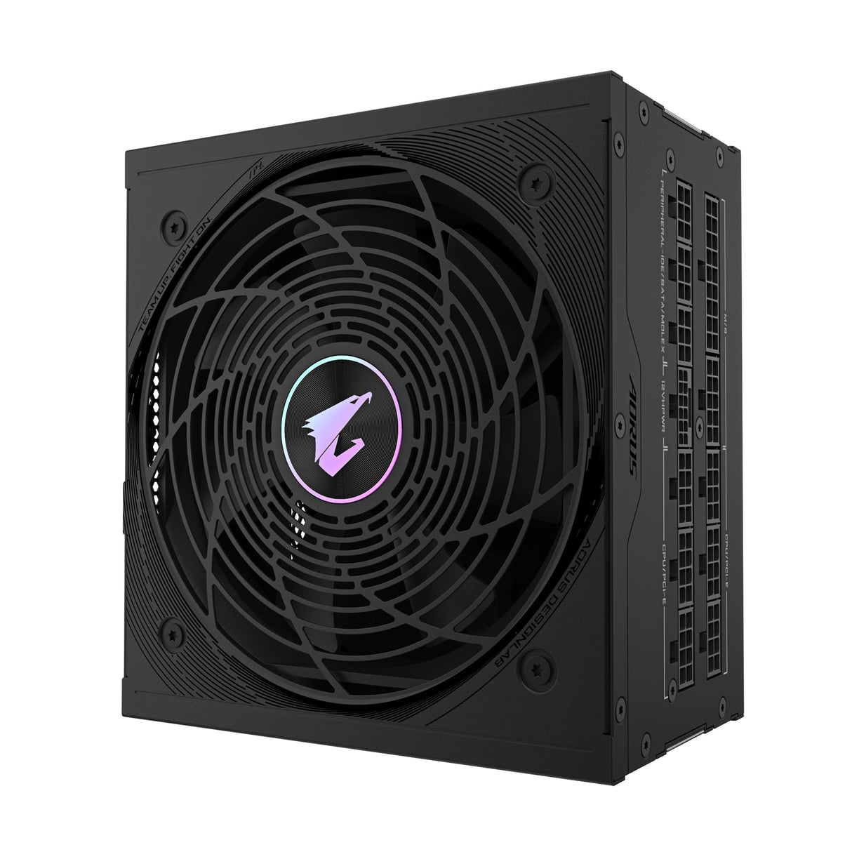 GIGABYTE AORUS Elite P1000W Ice Fuente de Alimentación - PCIe 5.0, 80 Plus Platinum, Diseño Completamente Modular, Ventilador de 120 mm, Compatible con ATX 3.0, Enchufe UE