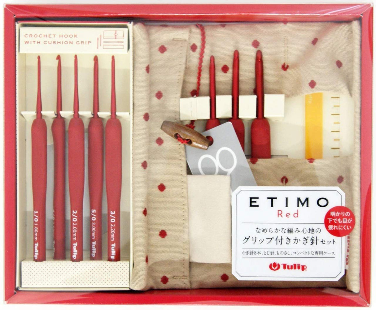 Tulip - Tulip Etimo Red Softgrip Crochet Hook Set - 1 Unidad