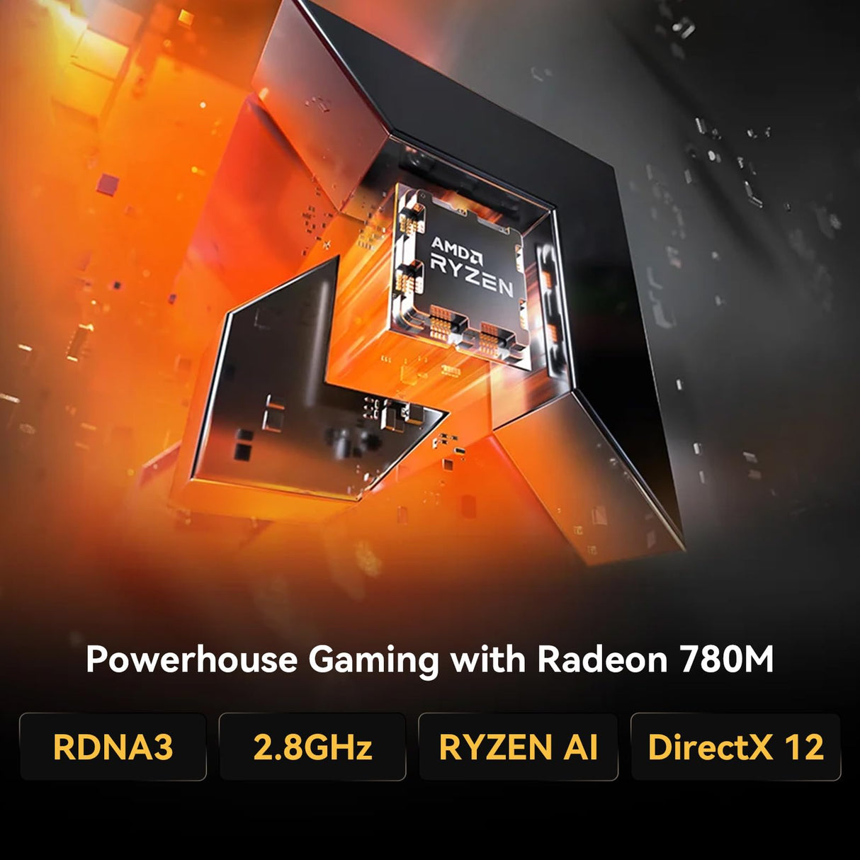 GEEKOM Mini PC A8, AMD Ryzen 7 8845HS (8 núcleos, 16 subprocesos, hasta 5,1 GHz) Mini PC para Juegos Windows 11 Pro 32 GB DDR5 1TB SSD Mini PC | AMD Radeon 780M | Wi-Fi 6E | BT5.2 | 8K | IA |