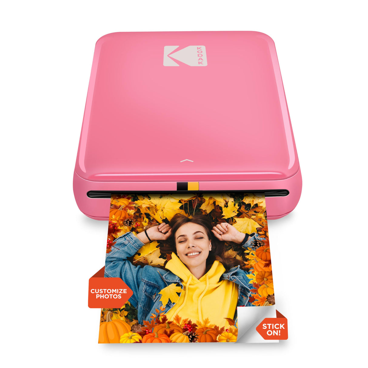 KODAK Step Impresora de fotos instantánea para smartphone - Mini portátil inalámbrica en color - Fotos adhesivas Zink 2x3” - Bluetooth compatible con iOS y Android - App de edición divertida - Rosa
