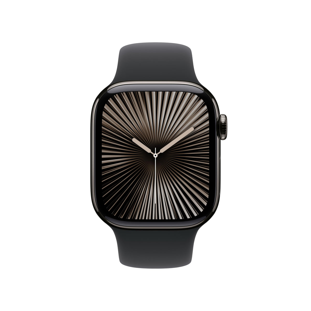 Apple Watch Series 10 GPS + Cellular Smartwatch con Caja de Titanio Pizarra de 42 mm y Correa Deportiva Negro - Talla M/L. Monitor de entreno, App ECG, Pantalla Retina Siempre Activa