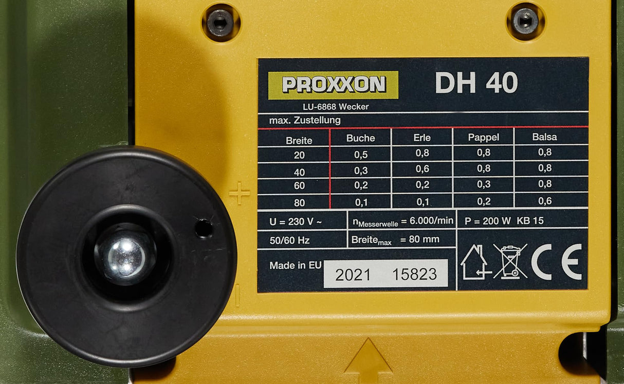 PROXXON 2227040 2227040-Cepillo regruesador dh 40, 230 V, Metal