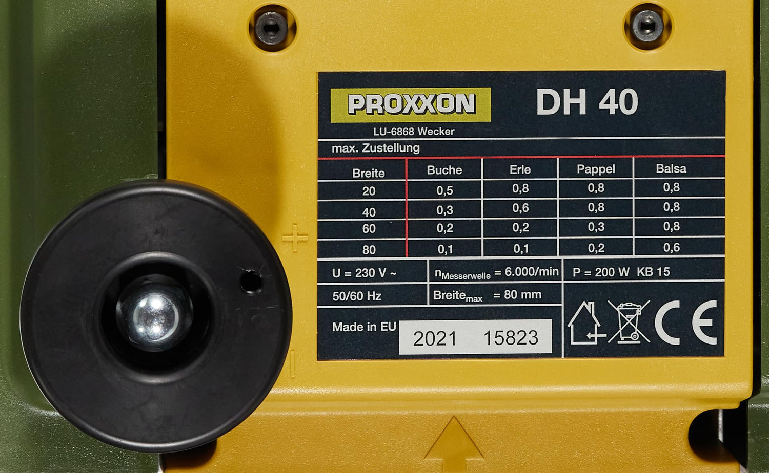 PROXXON 2227040 2227040-Cepillo regruesador dh 40, 230 V, Metal